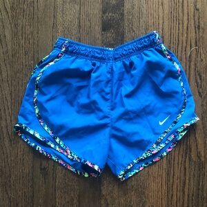 3/$10 Nike Vibrant Blue Neon Camo Dri-Fit Stretch Athletic Shorts with Lining